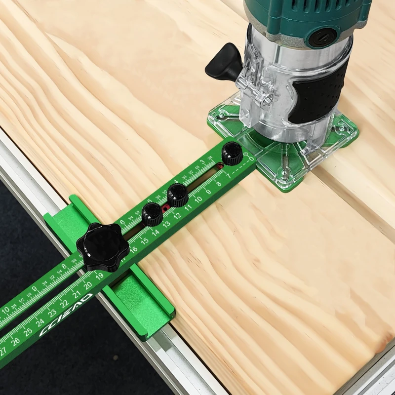 

Extended three-in-one router milling groove bracket, wear-resistant bracket adjustable folding backer