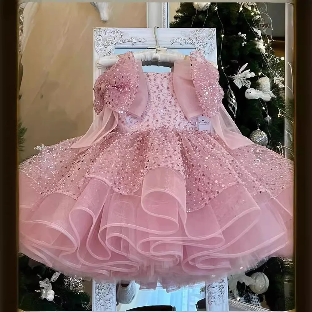 

Short Long Evening Children Dresses for Elegant Party Girls Dresses 2 to 8 Years Prom Dress Baby Girl Dress Kid Clothing Wedding