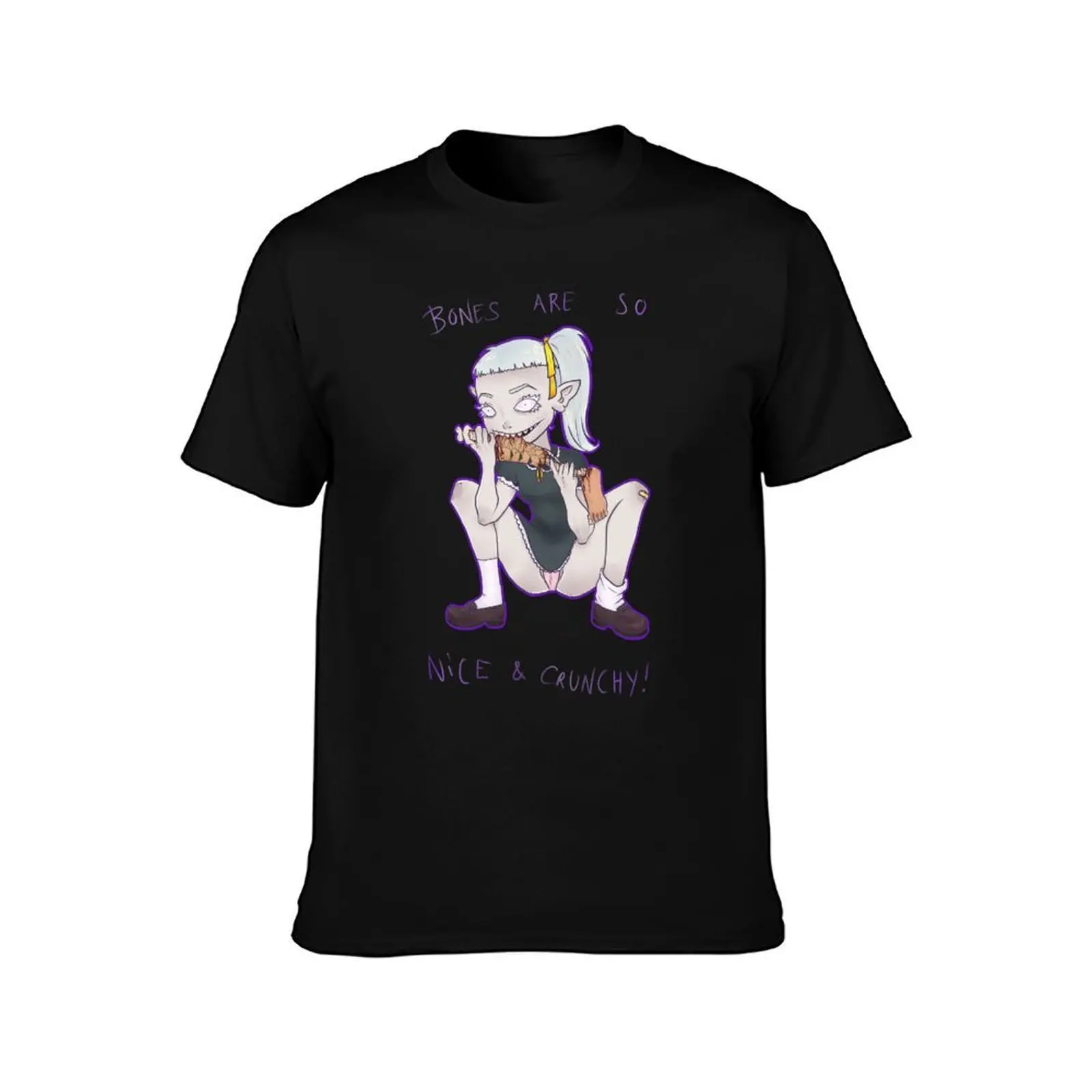 BONES ARE SO NICE & CRUNCHY! T-Shirt, Summer Casual Cotton Tee, Oversized Streetwear Tops, Vintage Graphic Print, 100% Cotton