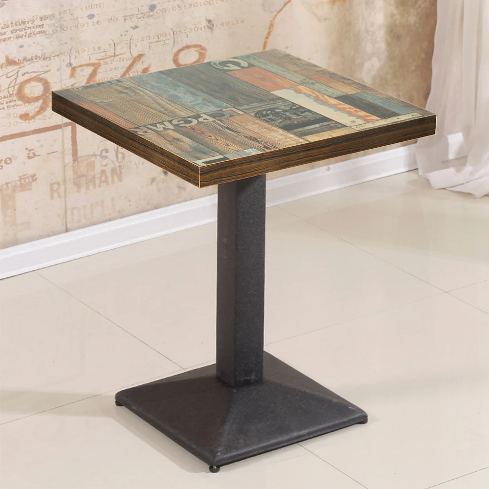 Afbeelding 3: Hoge keukentafel, industriële stijl vierkante bartafel hoogte 75cm hoge bistrotafel veelzijdige poten voor restaurants, keukens