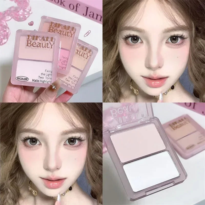 تسليط الضوء على لوحة مسحوق الكنتوري لونين المخفي الوجه سطع الاسمنت الرمادي ثلاثي الأبعاد الأنف الظل برونزي ماكياج