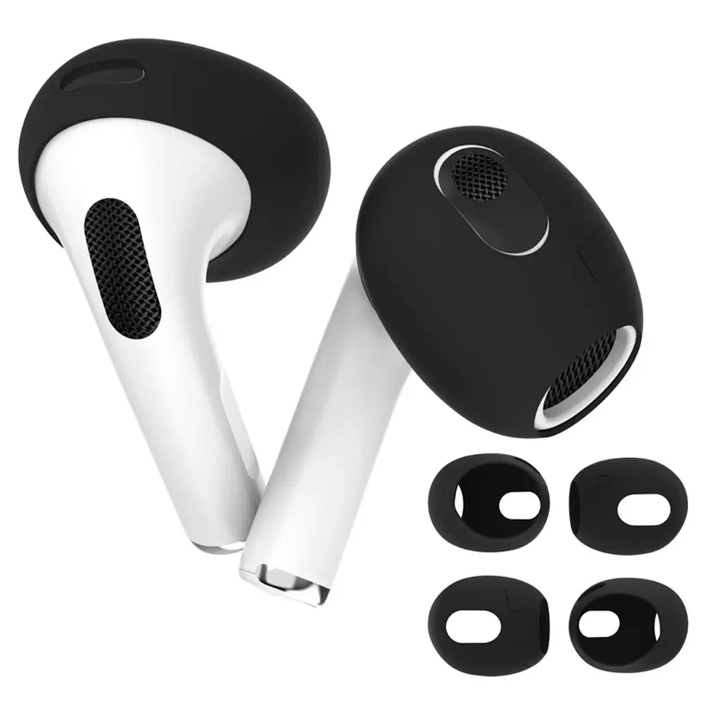 2 Buah/1 Pasang Earphone Ultra Tipis Antiselip Pengganti Eartips Silikon Penutup Telinga untuk AirPods 3