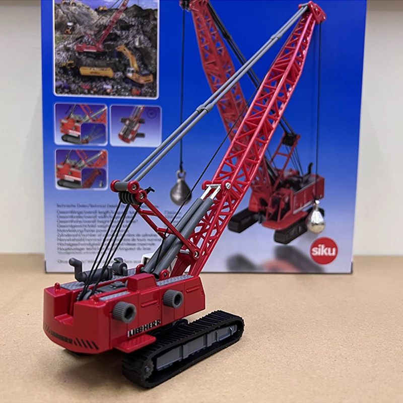 SIKU Diecast Alloy 1:87 Scale Liebherr Crawler Crane Cars Model Adult Toys Classics Souvenir Gifts Ornaments Static Display