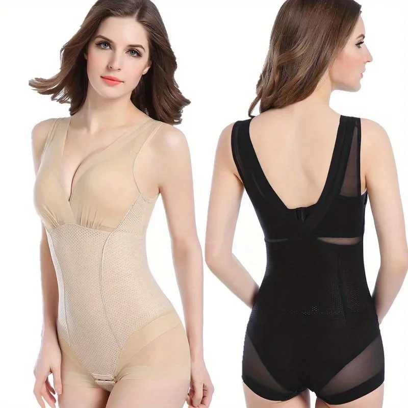 1PC Women 'S Mesh Breathable Shapewear Tummy Control One-piece suit Shapers Ladies Waist Full Body Shaper Waist Trainer Corset