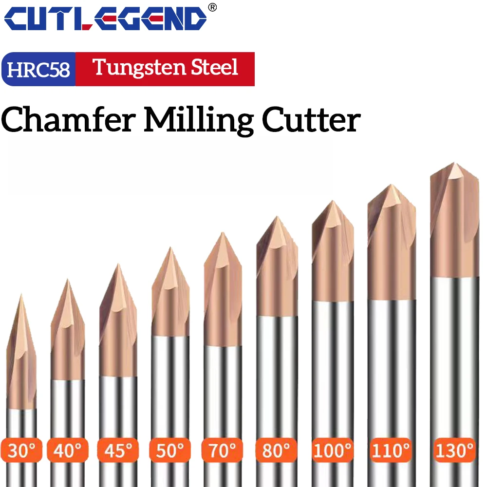 Chamfer Milling Cutter Carbide Corner Countersink Deburring Edges V Groove Router 30 40 50 60 70 80 90 100 110 120 140 150Degree