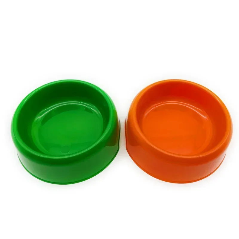 Solid Color Pet Bowl Plastic Dog Bowl Cat Bowls Round Single Bowls Thickened Eco-Friendly Pet Supplies Dog Accessories