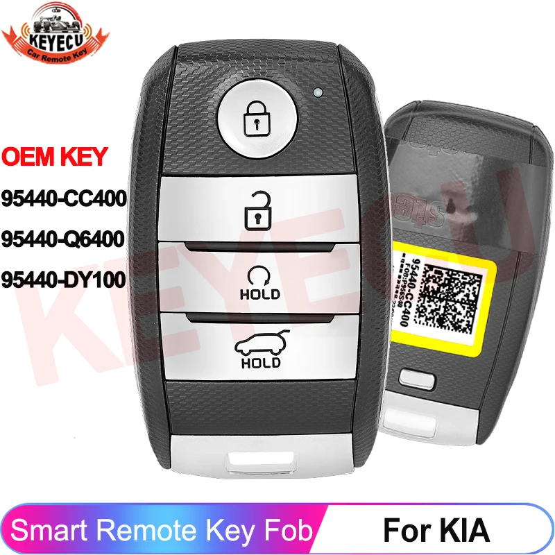 

Оригинальный ключ KEYECU 95440-Q6400 95440-CC400 95440-DY100 для KIA Carens Seltos Sonet 2021 2022 2023, автомобильный ключ с дистанционным управлением, 433 МГц, чип 6A