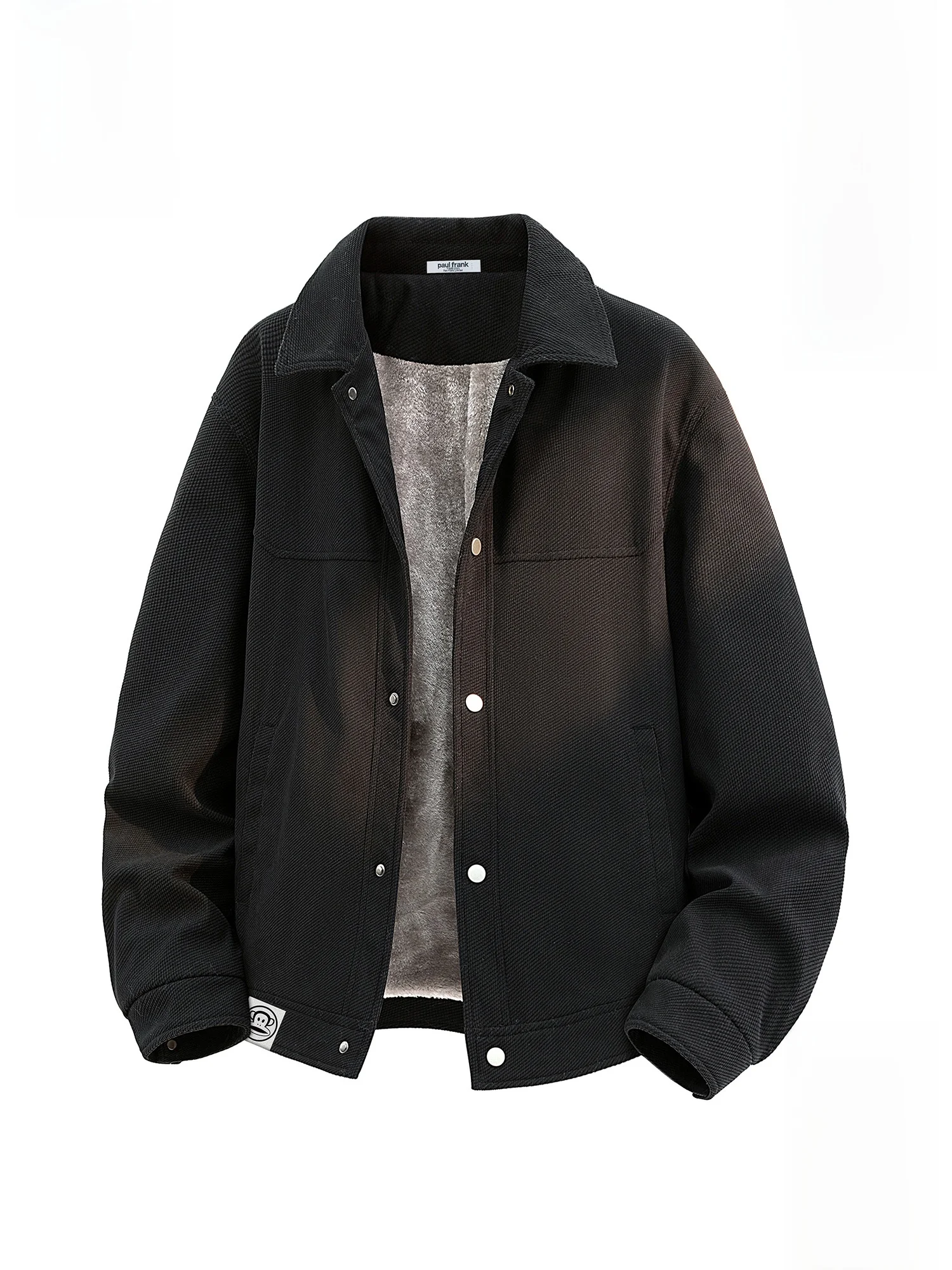 

PaulFrank Thiened Fce Lined Casual Collar Men's Jaet Winter Warm Outerwear Youth Faion Polyester Fiber Long Sve