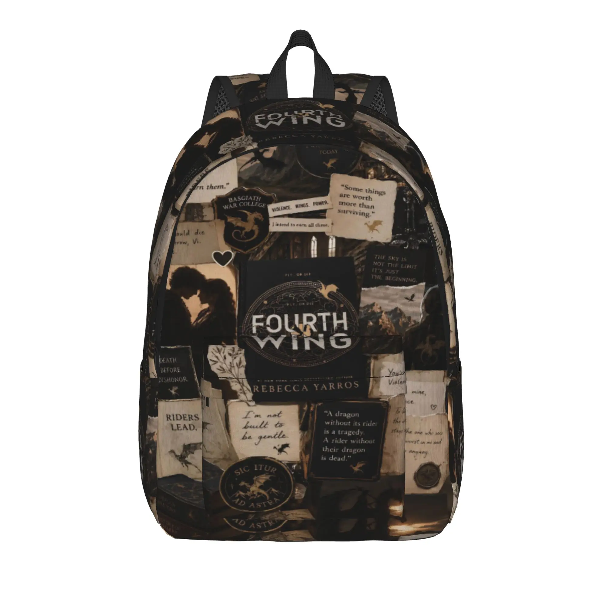 F-Fourth W-Wing Dragon Classical Backpack Sports Student Work  Daypack for Men Women Laptop Canvas Bags