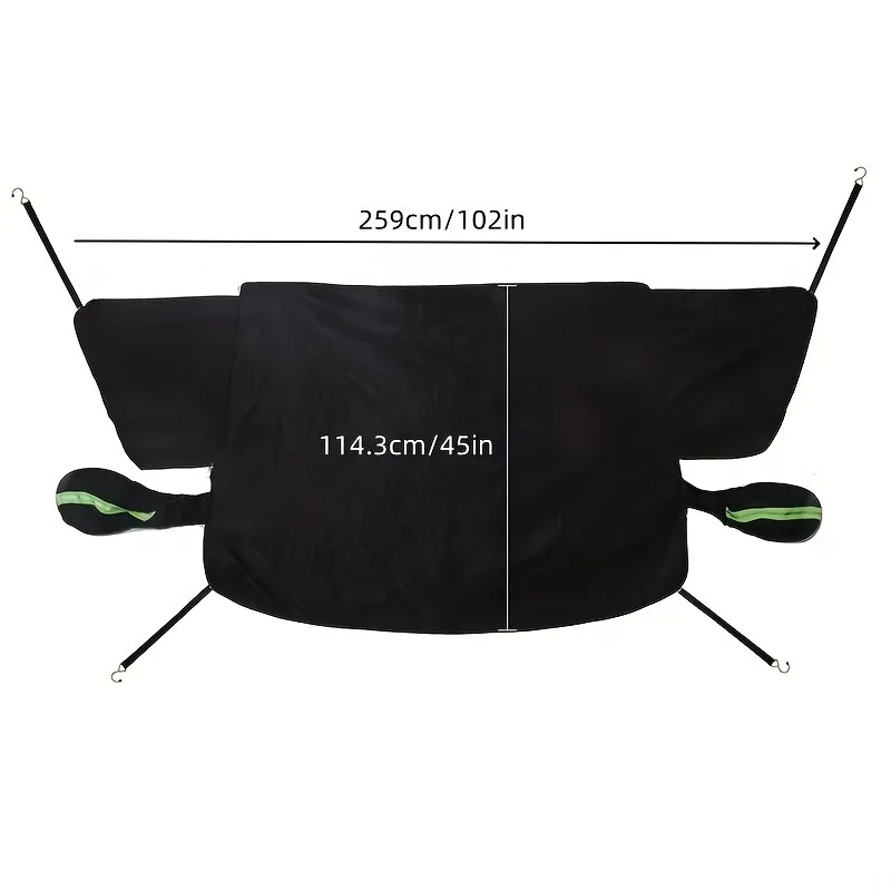 Secure Fit Magnetic Windshield Cover for Automobiles Covers Glass Mirror and Handle Areas with Weather Resistant Oxford Material