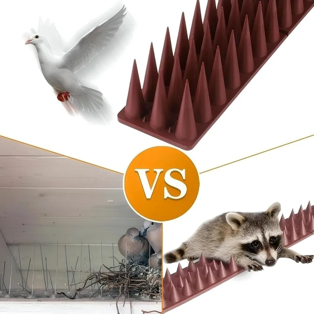 10PCS Bendable Bird Repellent Spikes 3.5cm Spikes Anti Climb Fence Wall Spike Pigeon Spike Deterrents Outdoor Garden