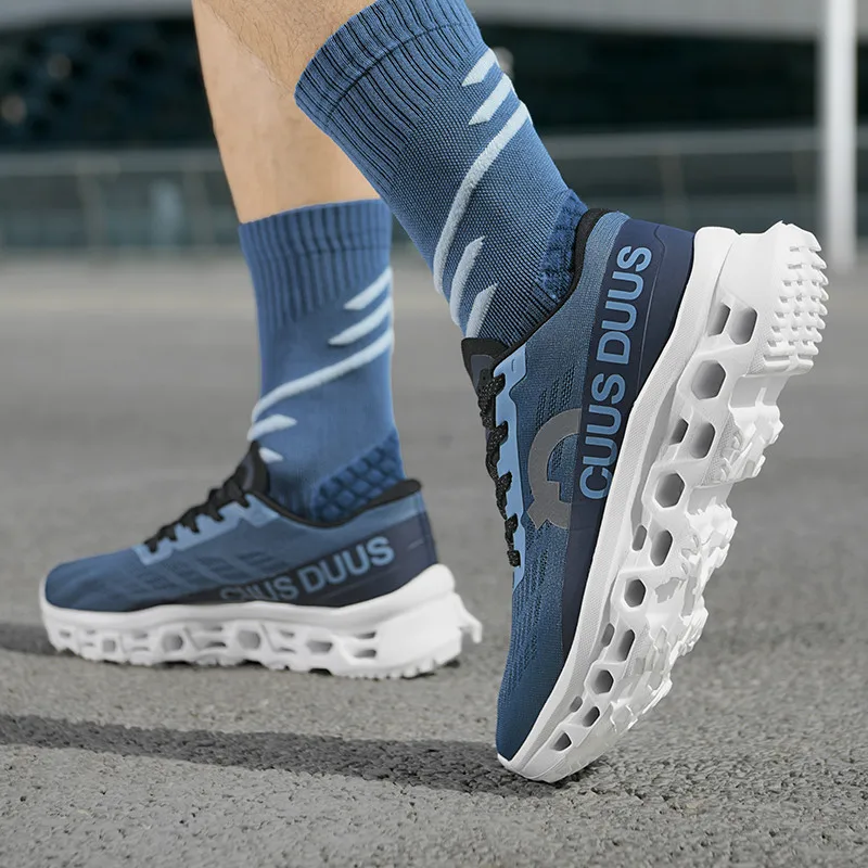 2026Male Cushioning Sneakers NonSlip Casual Sports Shoes Lightweight Men's Walking Running Shoes Hhollow Design Large Size 39-45