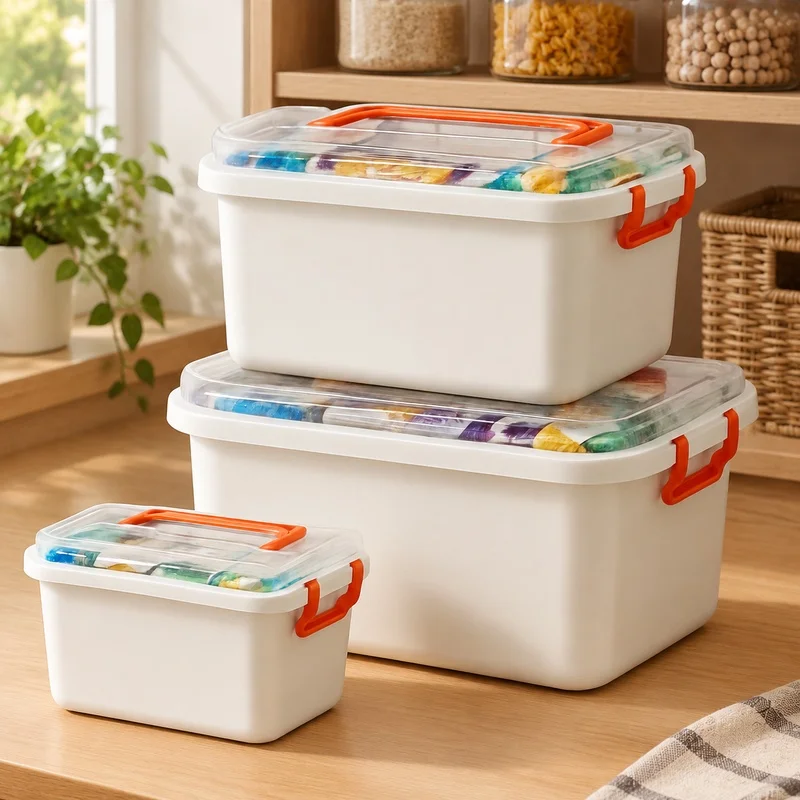 Compact Multi-Layer Medical Storage Box for Emergency First Aid and Home Use with Large Medicine Capacity