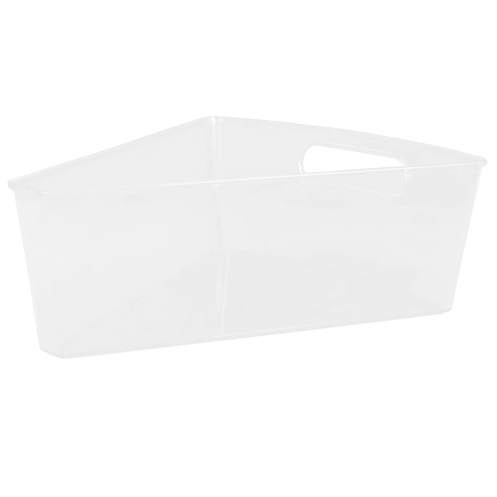 

Plastic Side Dish Platter Transparent Prepared Food Container Dried Fruit Box Kitchen Storage Snack Tray Fan Shape Design