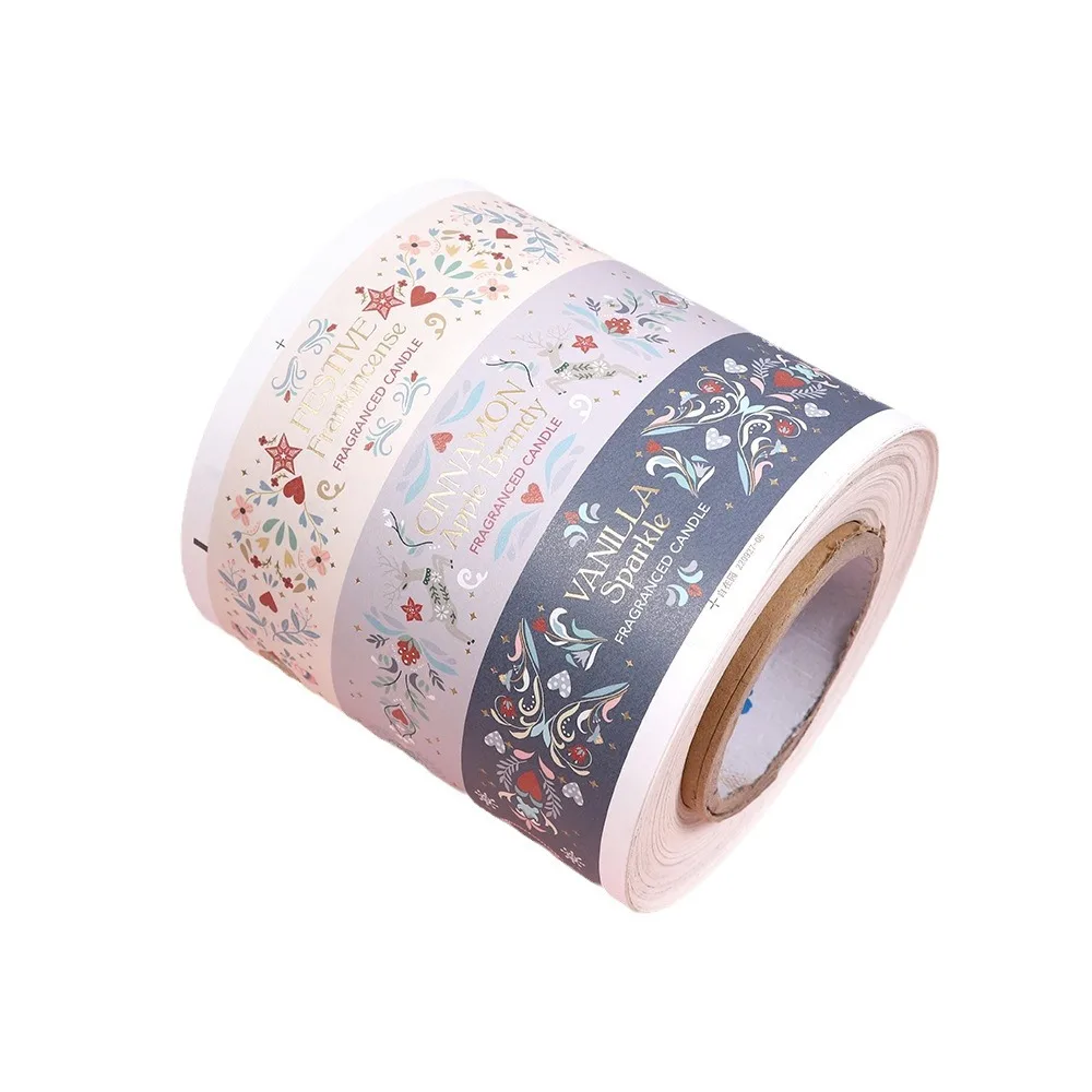 Customize Heat Resistance Waterproof Candle Stickers Matte Self Seal Holiday Gifts Seal Package Sticker
