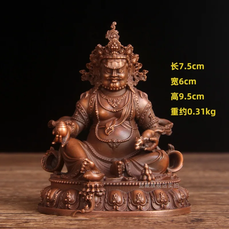 5P Wholesale Buddhist supplies Tibet Nepal 5 Gods of Wealth High grade figure of Buddha copper statue bring money GOOD LUCK