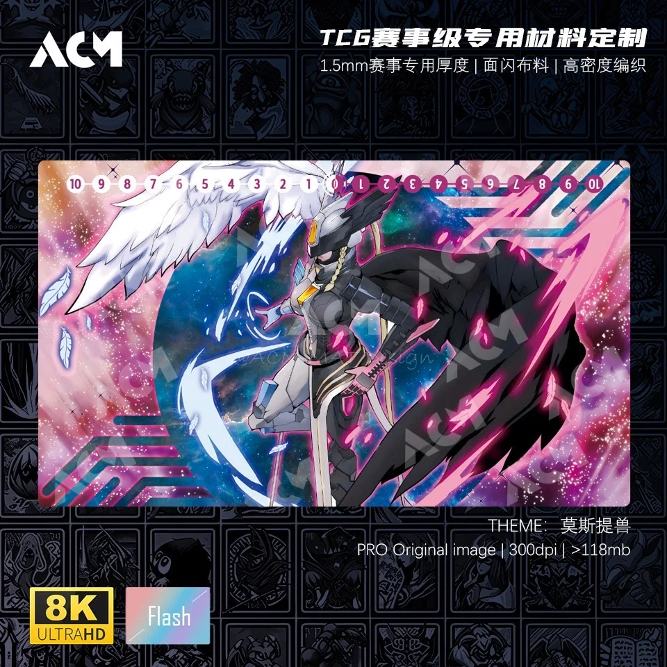 

600x350mm Digimon DTCG Mastemon Custom Single Player Battle Playmat 1.5mmSeamless Edges Flash Cloth 8K Ultra HD Game Mat Toys