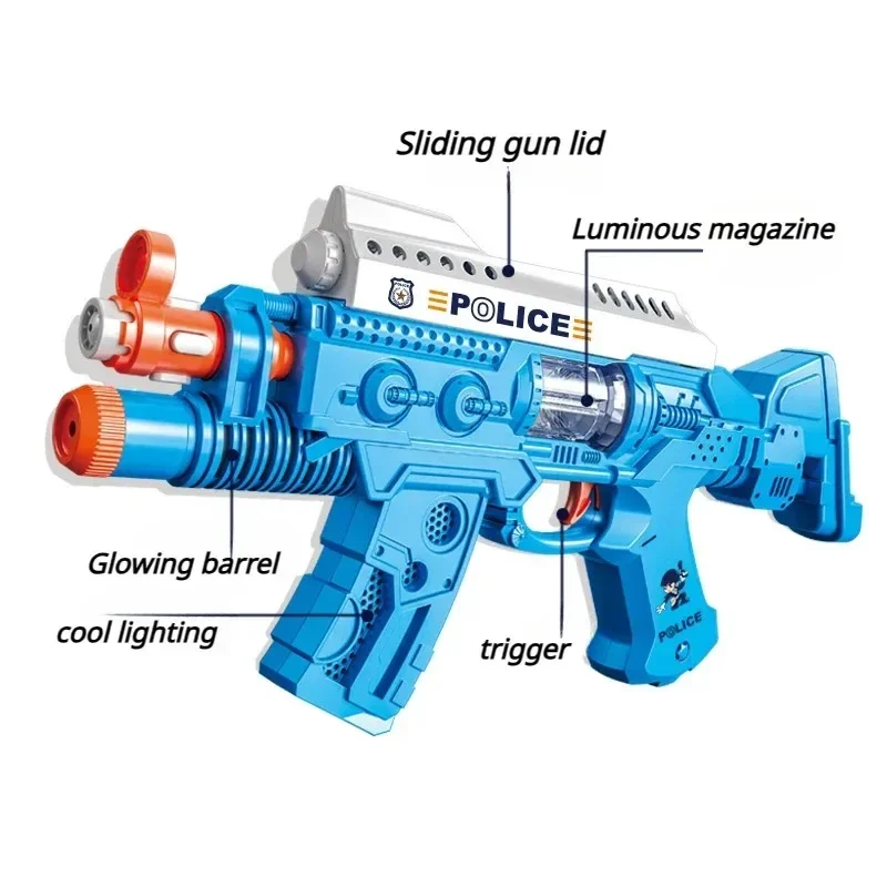 Sounding Flashing Non-firing Gun Model Children Prank Funny Fake Gun Submachine Gun Police Role Play Prop Kids Birthday Gifts