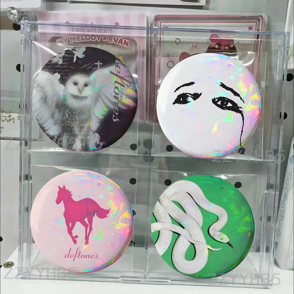 

D-Deftones Private Music Tinplate Pins Round Handmade Brooches for Backpack Accessories Collection Badge 58mm 44mm 32mm 75mm