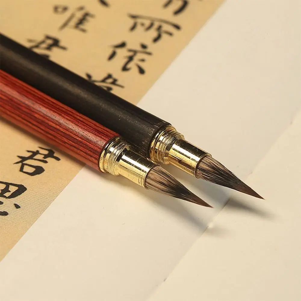 Calligraphy Brush Art Paint Brush Chinese Brushes Crisperding Chinese Calligraphy Brush Wooden Handle Wolf Hair