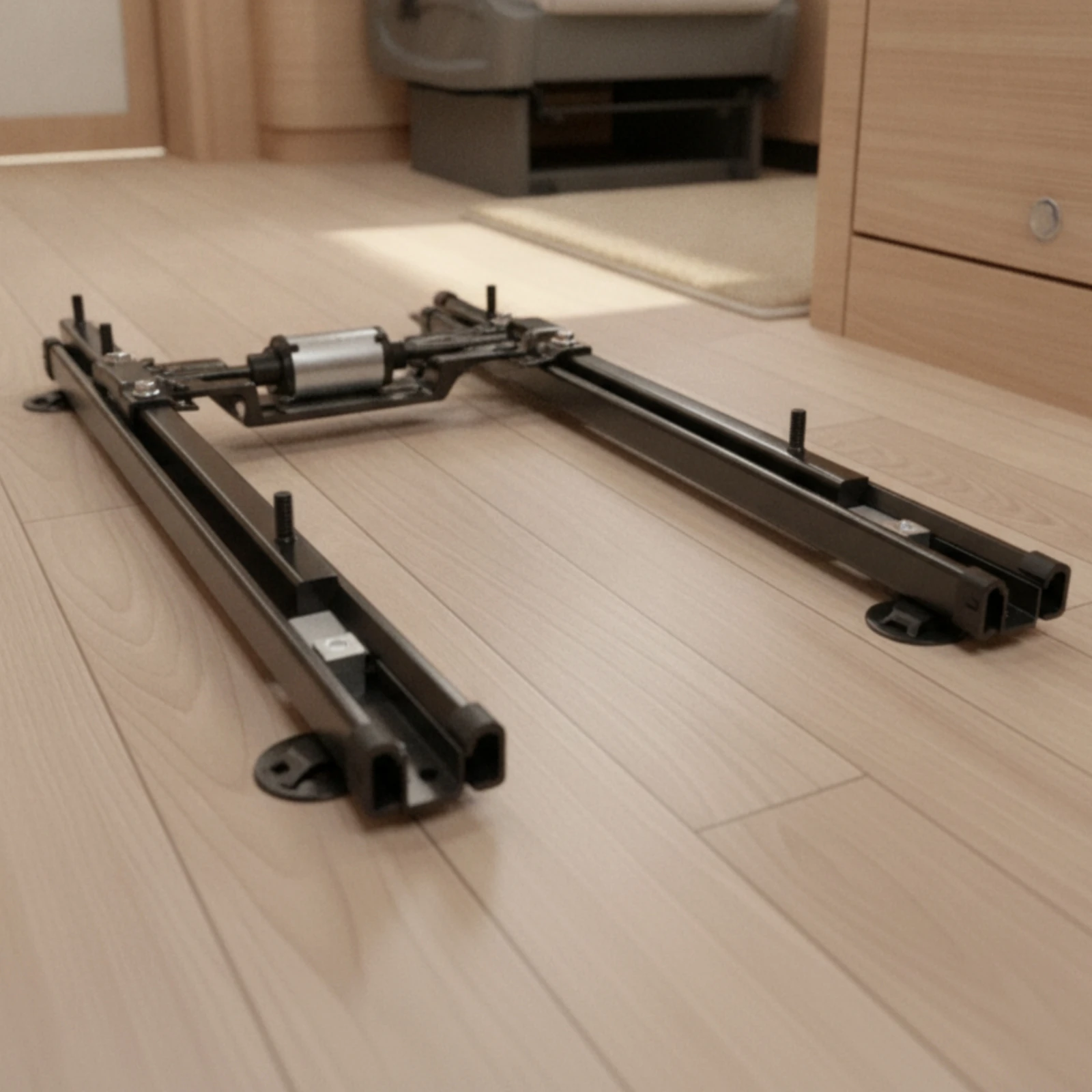 Electric Vehicle Seat Conversion Rail Assembly Sturdy Steel Seat Rail Assembly with Electric Drive for RV Conversions