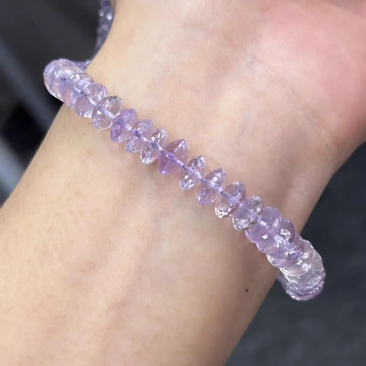 lavendel Amethist gefacetteerde roundelle 6-9mm natuur voor het maken van sieraden ketting 38cm FPPJ groothandel losse kralen