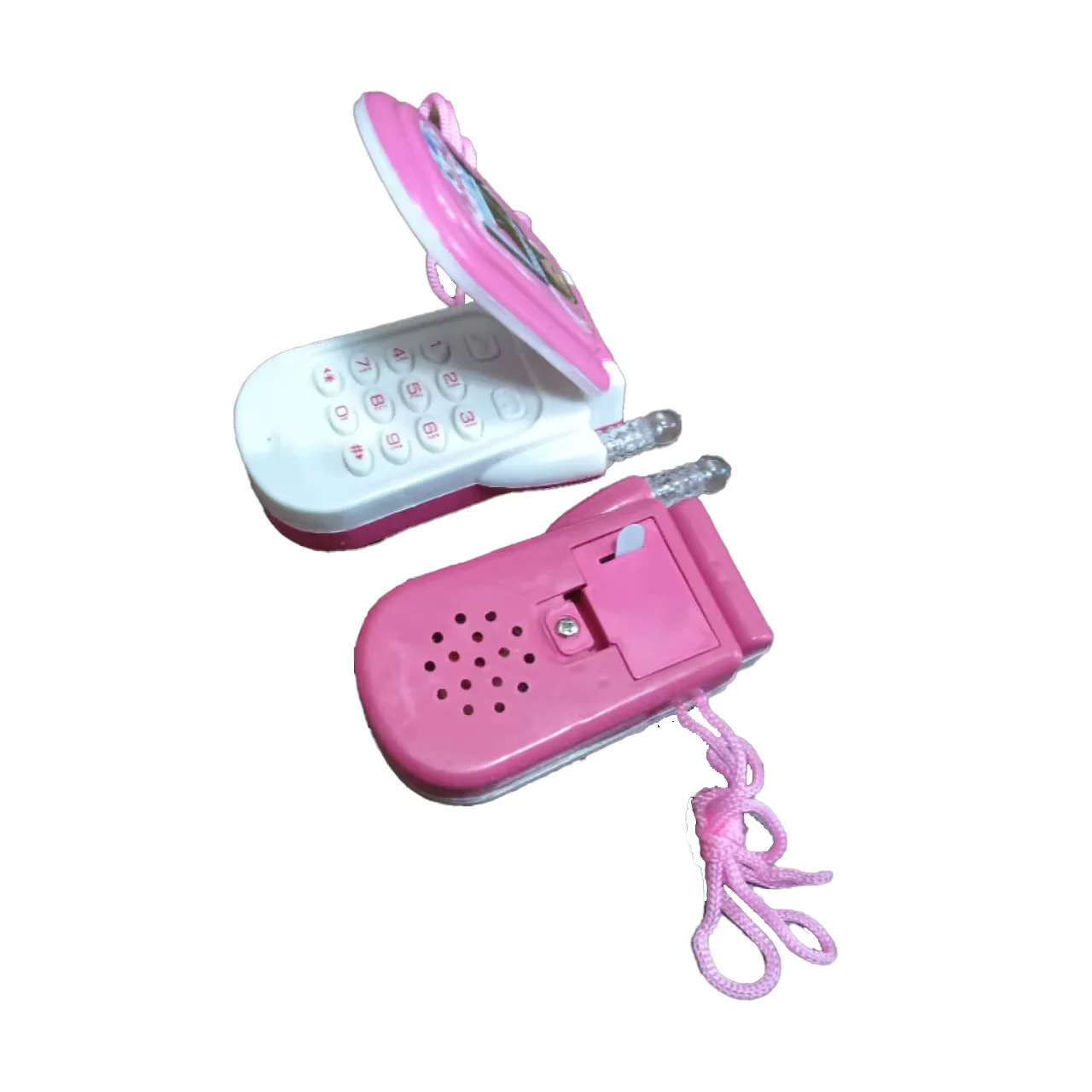 Elektronische speelgoedmobiele telefoon voor meisjes is schattig, geluid en licht, klassieke flip cover, verzamel- en nostalgisch vakantiecadeau