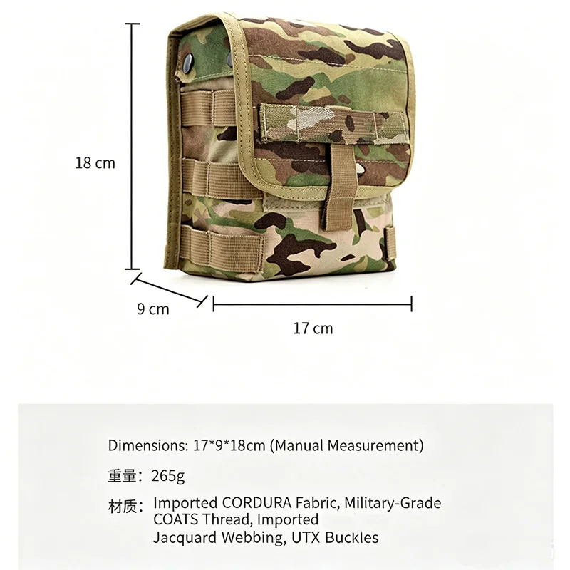 

Import Fabric MOLLE Tactical SAW Pouch Multipurpose Small Tool Bag Utility Accessory Pack