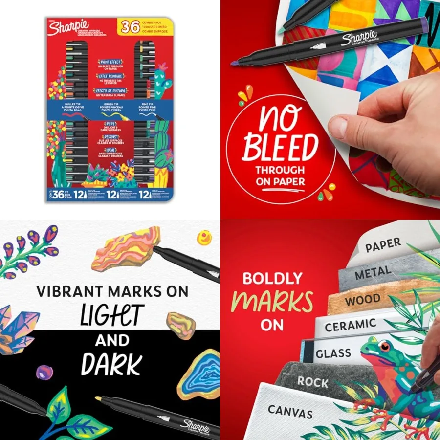 

Креативные маркеры Sharpie, разнообразные маркеры для акриловых красок на водной основе с различными наконечниками и цветами для художественных проектов, поделок