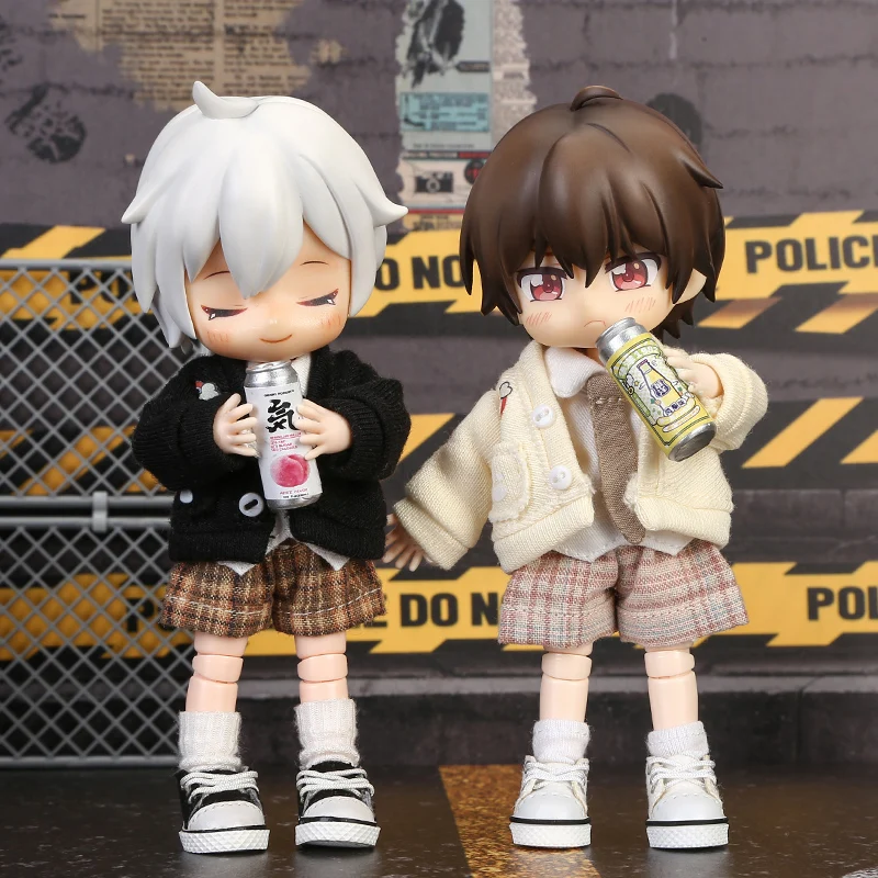 Cute Casual Cargo Shorts Ob11 Doll Loose Star Stand Collar Jacket With Zipper For Penny, Ob11, Obitsu 11, Holala, Gsc, 1/12 Bjd
