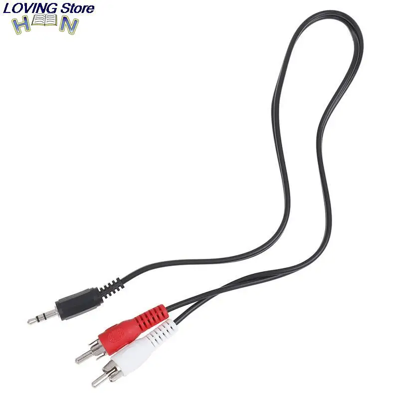 0.5M 3.5mm Jack To 2 RCA Audio Cables 3.5 Male To RCA Male Gold Plated Coaxial Aux Cable For Laptop TV DVD Amplifier new