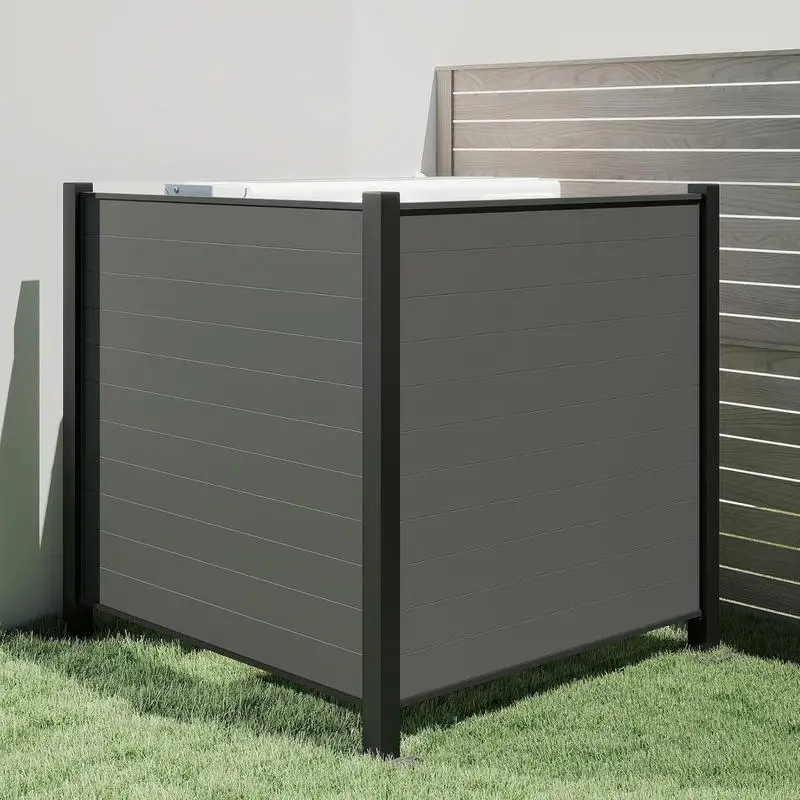 

Outdoor Privacy Screen, 50" W x 50" H AC Fence, Trash Can Enclosure with Metal Stakes, Decorative Fencing for Garden, Backyard,