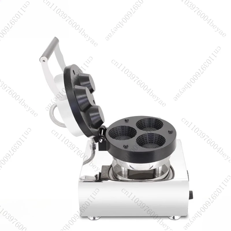 Commercial Three Hole Ice Cream Waffle Crispy Bowl Machine Summer Strawberry Ice Cream Muffin Crispy Cone Bowl Equipment