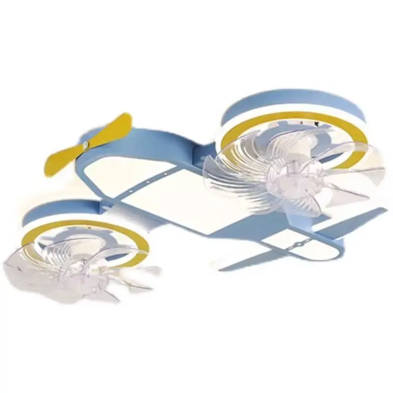 Airplane Ceiling Fan Lights with strong wind LED Cartoon Lamps and Fans Children Home Decoration for Kid Boy Bedroom Living Room