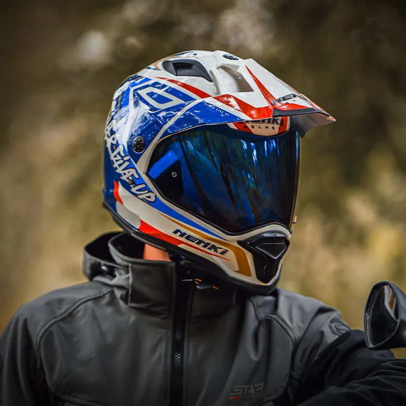 For NENKI Full Face Motorcycle Helmet Double Visor Lens Moto Off-road Racing Riding Motocross Helmets