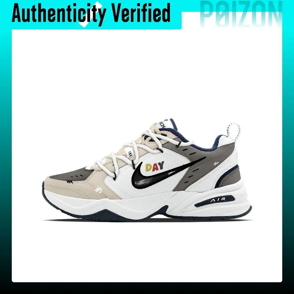 Nike Air Monarch 4 Abrasion Resistant Low top Chunky Sneakers Men's Blue White 415445-102（team437-）