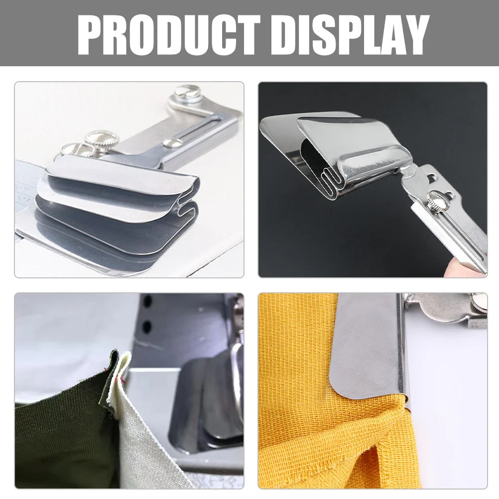 Household Seamer Small Metal Sewing Machine Accessory Sewing Presser Lock For Binding Attachment Folder Rolled Hem Foot