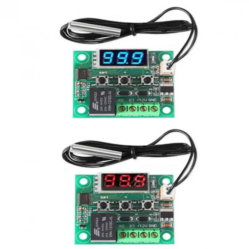 

W1209 Blue/Red light DC 12V heat cool temp thermostat temperature control switch temperature controller thermometer thermo senso