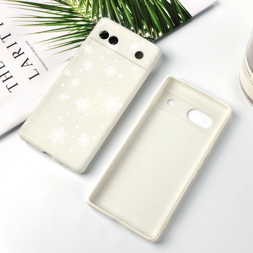 Merry Christmas Phone Cases for Google Pixel 7a 7Pro 7 Soft Liquid Silicone Protection Shell for Pixel 6a 6 6Pro 8 Pro Cover