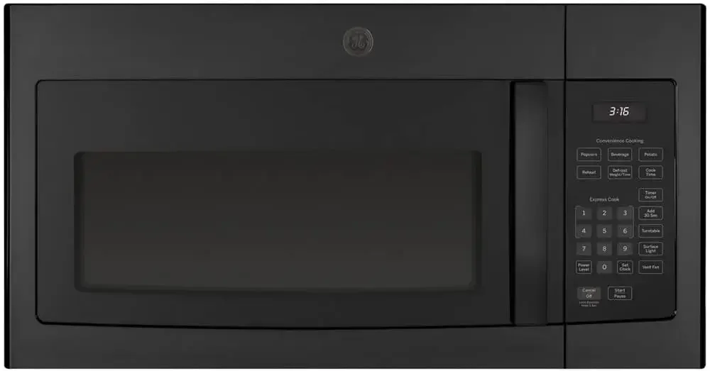 GE JVM3160DFBB 1.6 Cu Ft Over-the-Range Microwave Oven Black with 2YR Protection