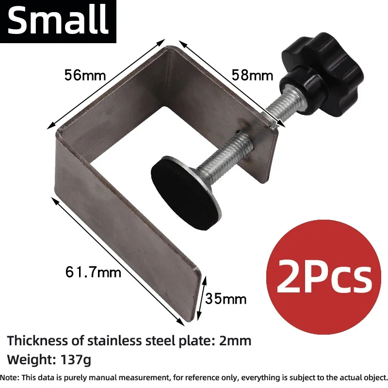 2PCS Stainless Steel Cabinet Tool Drawer Front Installation Fixing Clamp Adjustable Woodworking Jig Home Furniture Accessories