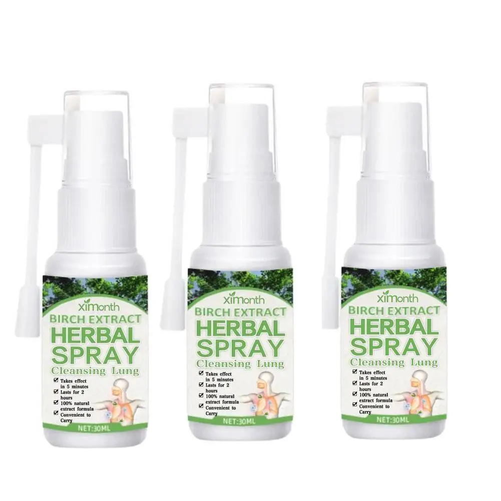 

3PCS Herbal Lung Cleanse Spray Relieves Nasal Congestion And Runny Nose Nasal Discomfort Nasal Cleaning Care Spray 30ML