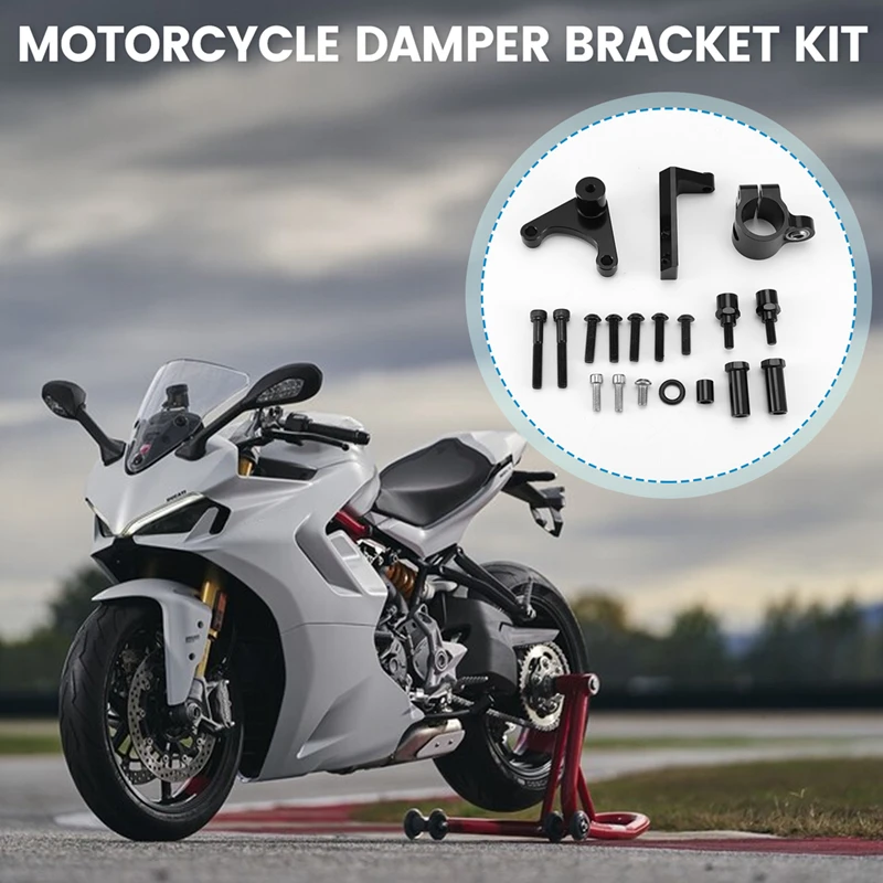 Motorcycle Accessories Damper Bracket Kit Steering Shock Stabilizer Mount For Ducati Hypermotard 950/SP 2019-