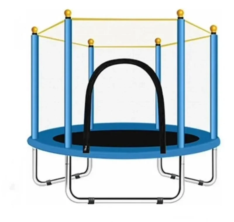 

-In Ground Trampoline Blue Kids Round Trampoline Indoor With Enclosures