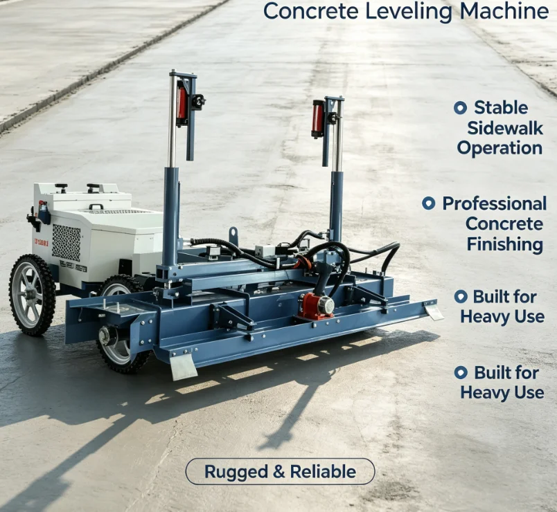 Boom Laser Screed Machine: Screed Board Length 2780mm; Telescopic Boom Length 5500mm.