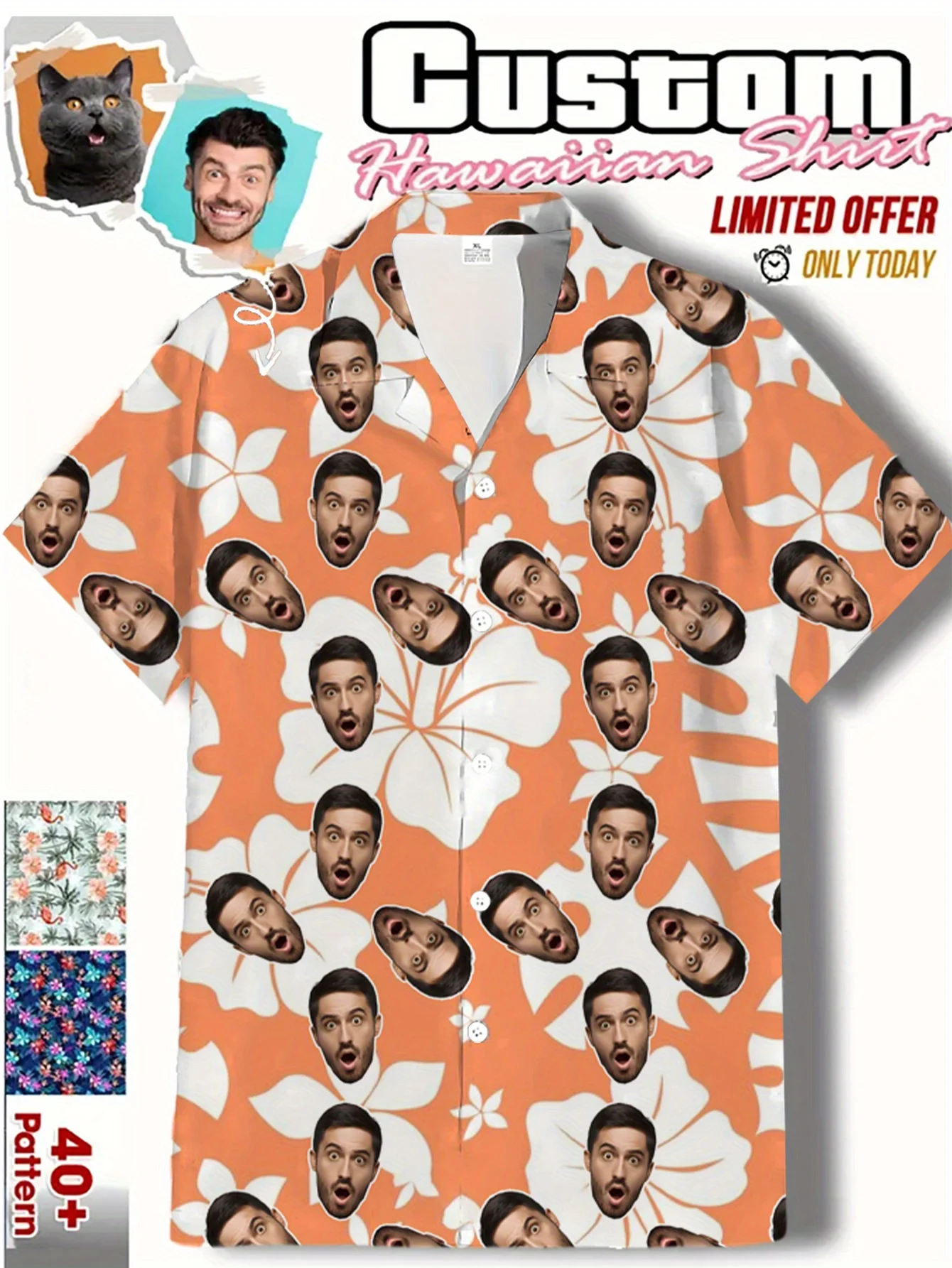 Free Customization Hawaiian Shirt Custom Photo Shirts Men Women Clothing