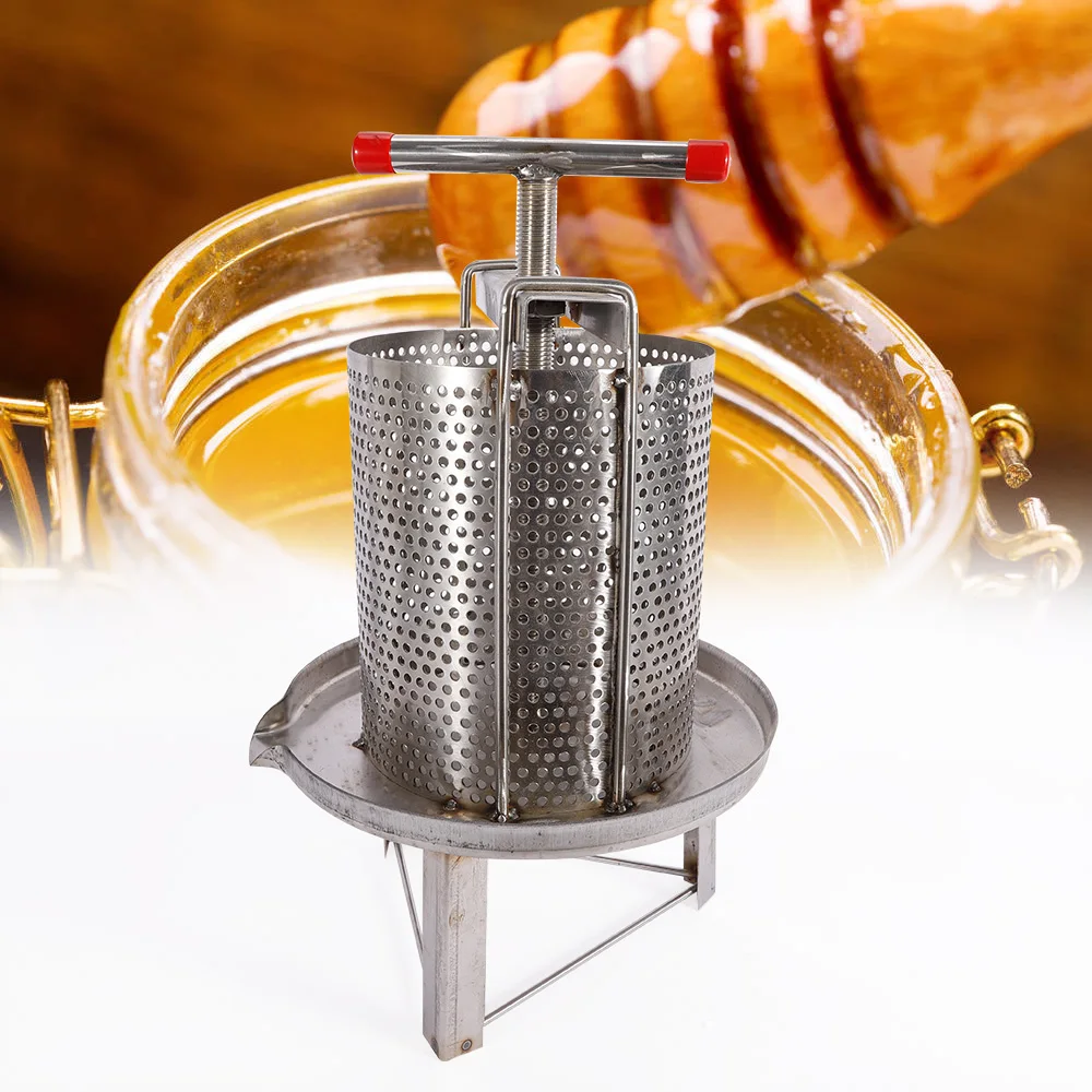 

Manual Stainless Steel Press Mesh Honey Extractor Household Honey Press Wax Press Beekeeping Tool for Fruit Oil Dregs Chili Oil