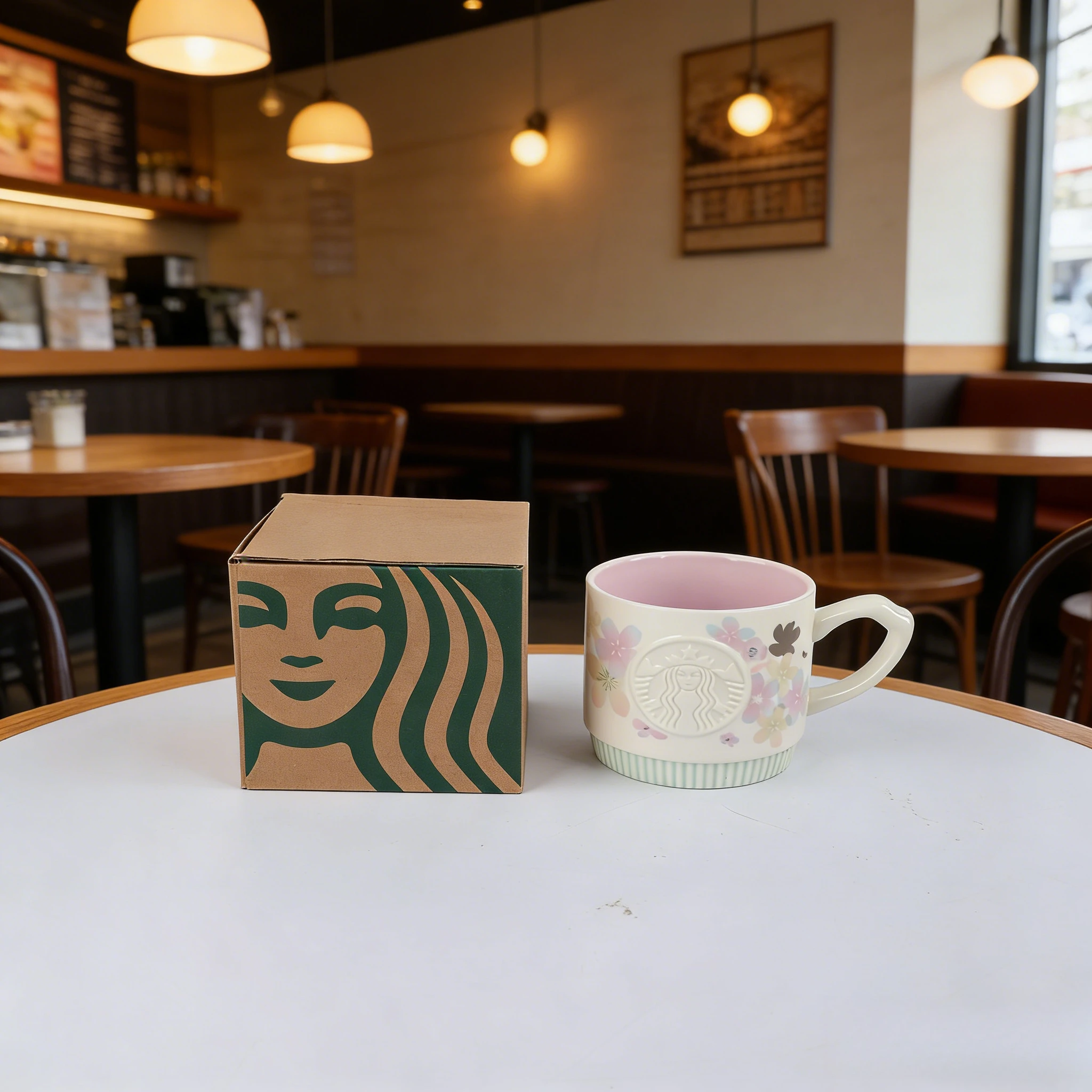 Taza Starbucks con Esmalte Degradado Sakura de 355 ml, Flor de Cerezo Iridiscente, Regalo Perfecto para San Valentín