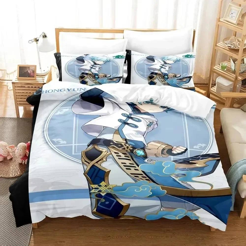 Touhou Remilia Scarlet Flandre Genshin Impact Bedding Set 3D Printed Suitable for Bedroom Duvet Cover Set With Pillowcases Kids