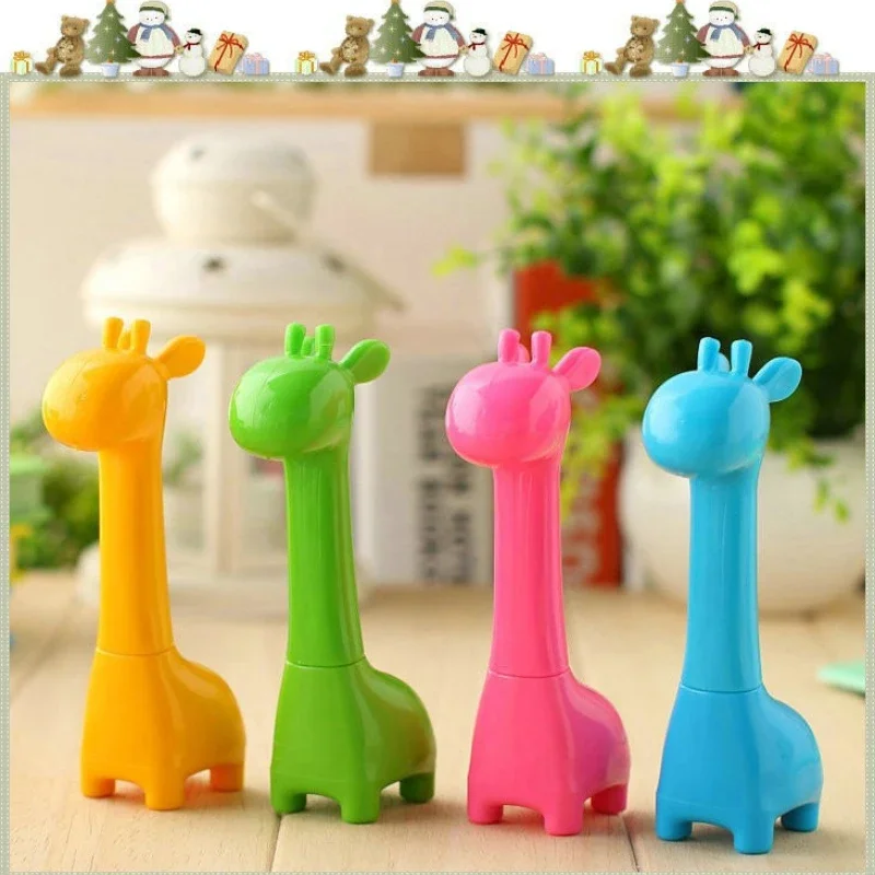 30PCS  Zoo festival culture deer pen Small 3D simulation animal pet giraffe ball pen B